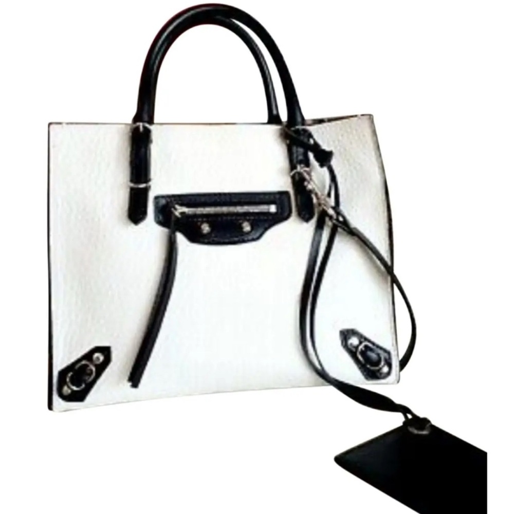 Balenciaga White and Black Satchel